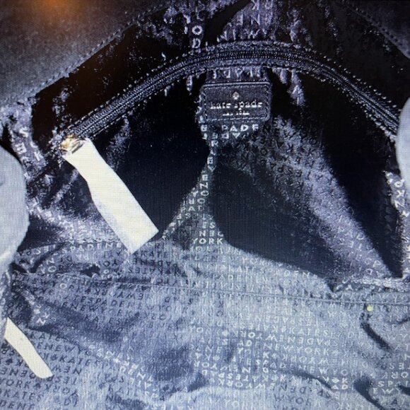 KATE SPADE "Willa" Satchel Hobo Bag - Black - Stardust Suede - Picture 3 of 7